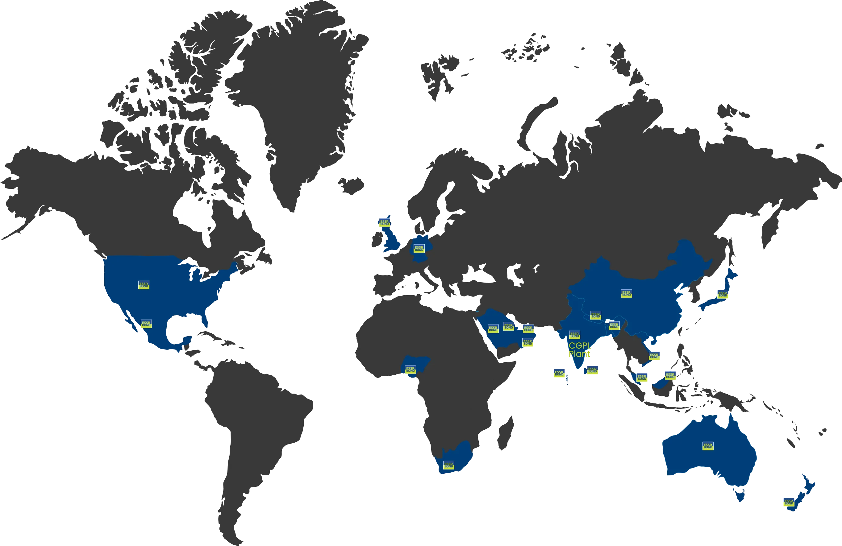 World Map with network